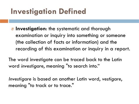 Investigate Meaning .
